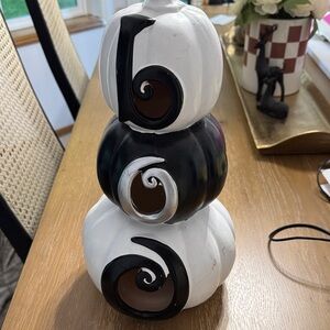 Two's Company Elegant White Pumpkin Decor